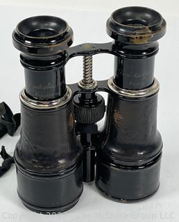 French Antique Binoculars. Duval Laine. Rue Royale. Optician