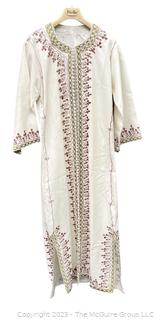 White Embroidered Robe or Caftan