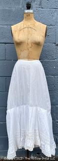 Cotton and Lace Slip or Petticoat 