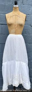 Cotton and Lace Slip or Petticoat 