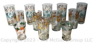 Group of Mid Century Glass Barware 