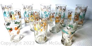 Group of Mid Century Glass Barware 