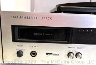 Montgomery Ward Airline FM AM FM Stereo 8 Track And Record Player