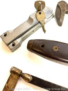 Group of Tools Including Photo of Man on Tractor