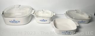 Set of Corning Ware Blue Cornflower Casseroles
