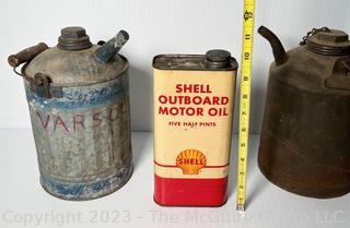 Three (3) Vintage Oil and Gas Cans