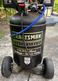 Craftsman Air Compressor 20 gallon 3.5 hp Model 919.167770, 175 psi max. Works.  Mobile