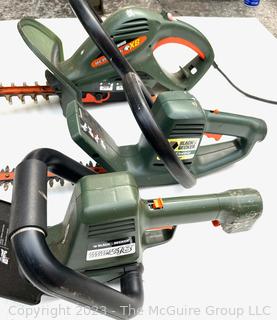 Three (3) Electric Hedge Trimmers. Working