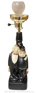 Laurel and Hardy Table Lamp. 13" Tall 