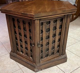 Mid Century Modern Hexagon Side Table, Possibly Drexel Heritage