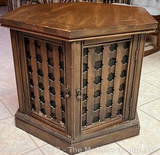 Mid Century Modern Hexagon Side Table, Possibly Drexel Heritage