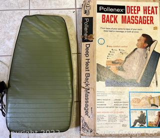 Vintage Pollenex Deep Heat Back Massager & Attachments Original Box No. B-151