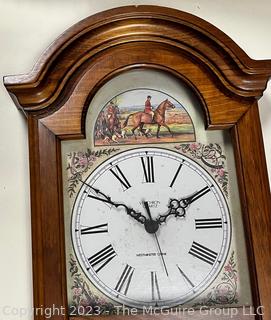 Verichron Quartz Westminster Chime Wall Clock. Untested. 11 x 29"