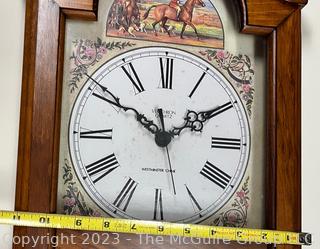 Verichron Quartz Westminster Chime Wall Clock. Untested. 11 x 29"