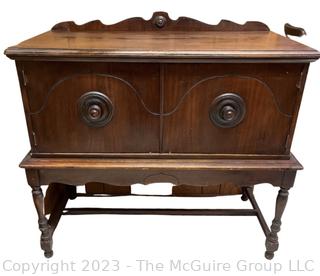 Victorian Jacobean Style Buffet Sideboard Two Door Cabinet. Measures 39W x 20D x 35"T