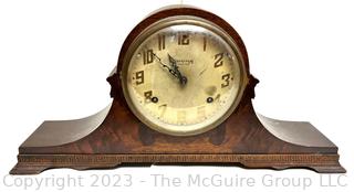 Ingraham Eight Day Art No. 2 Duplex 7 Inch Wood Mantel Clock 