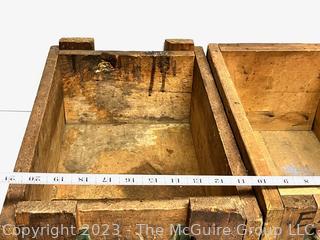 (2) Two "Explosives" Wood Crates with Metal Handles