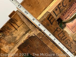 (2) Two "Explosives" Wood Crates with Metal Handles