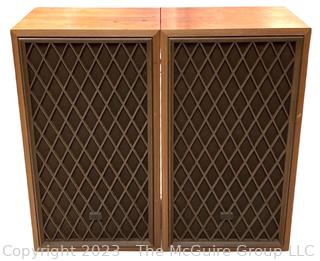 Pair of Tandy Company Radio Shack NOVA-8B Walnut Cabinet Speakers  