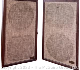 Acoustic Research AR-5 Suspension Loudspeaker System. Top of one cabinet has burn ring as shown in photos.  13.5W x 11.5D x 24H"