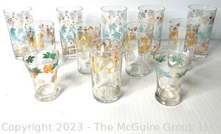 Group of Mid Century Glass Barware 