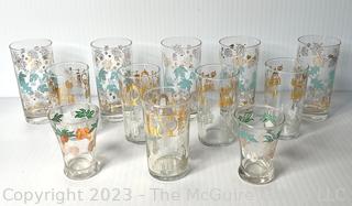 Group of Mid Century Glass Barware 