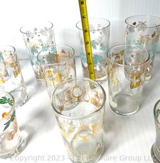 Group of Mid Century Glass Barware 