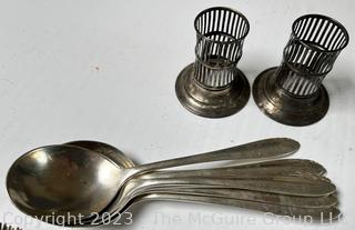 Sterling Silver Flatware Set.  1915g of sterling.  1123g of weighted sterling 