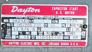 Dayton Electric Capacitor Start AC Motor 5K246D