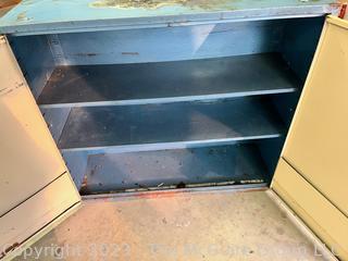 Blue Streak Automotive Ignition Service Gas Station Cabinet.  11" x 29" x 33"