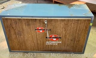 Blue Streak Automotive Ignition Service Gas Station Cabinet. 12" x 18" x 33". Includes contents