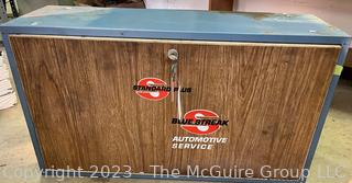 Blue Streak Automotive Ignition Service Gas Station Cabinet. 12" x 18" x 33". Includes contents