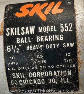 Skil Circular Saw 6-1/2"  Model 552. Working