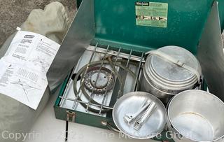 Assorted Camping Gear, including Coleman Tent, Camp Stove and Cookware