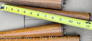 Set of Six (6) Tapered Mid Century Wood Furniture Legs