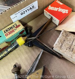 Group of Tools including a Few Dozen Small Nicholson Metal Files