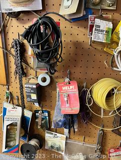 Shop Supplies (View All Photos in the Gallery) and Peg Board (if you wish to take from wall)