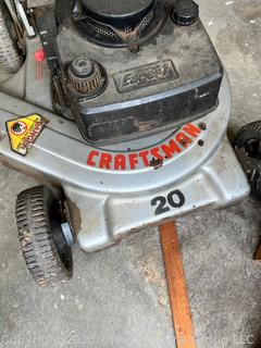 Craftsman 20"W Lawnmower.  Stored Inside. Untested