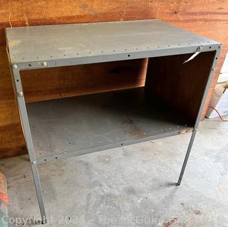 Industrial Metal Work Table with Lower Shelf. Measures 24 x 36 x 36"T