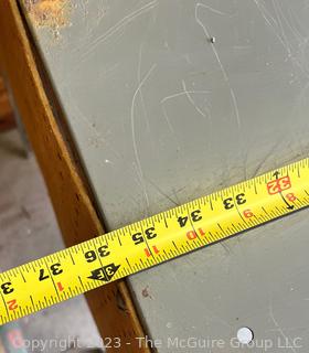 Industrial Metal Work Table with Lower Shelf. Measures 24 x 36 x 36"T