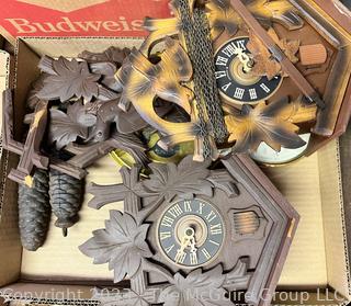 Vintage Cuckoo Clock Pine Cone Clock Weights