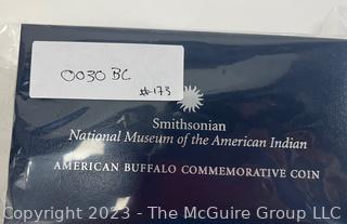 United States Mint Smithsonian National Museum of the American Indian American Buffalo Commemorative Coin Proof Silver Dollar (x2)