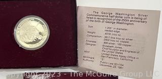 The George Washington Commemorative Silver Half Dollar Coin (x7)