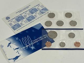 United States Mint 1999 Uncirculated Coin Set D and P (x6)