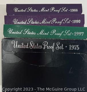 United States Mint Proof Sets - 1975, 1988, 1990, 1997 (x4)