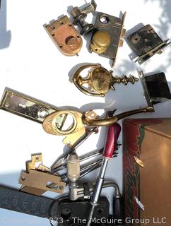 Large Assortment of Door Hardware and Mortise Locks