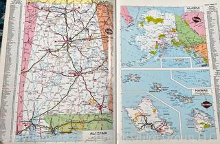 Grouping of US Road Maps Including one published by Harley Davidson