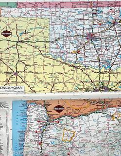 Grouping of US Road Maps Including one published by Harley Davidson