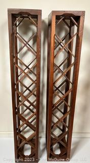 Pair of Wooden Wine Racks. Measure 5 1/2"W x 9D x 36"T