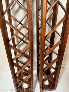 Pair of Wooden Wine Racks. Measure 5 1/2"W x 9D x 36"T